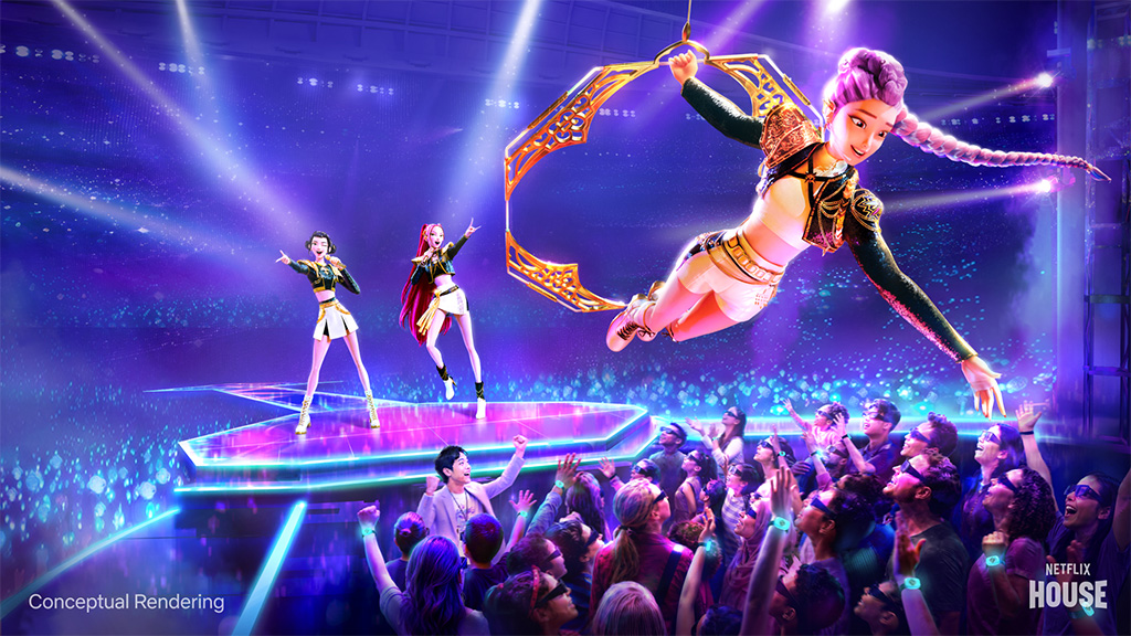 Kuća Netflixa obasjana je zlatom uz interaktivno iskustvo K-Pop Demon Lovaca
