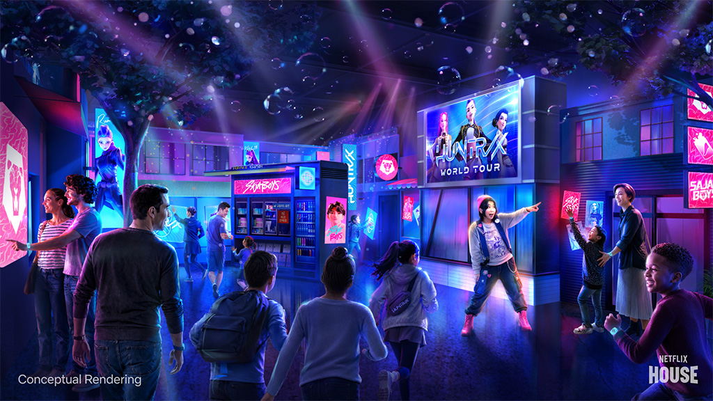 Kuća Netflixa obasjana je zlatom uz interaktivno iskustvo K-Pop Demon Lovaca
