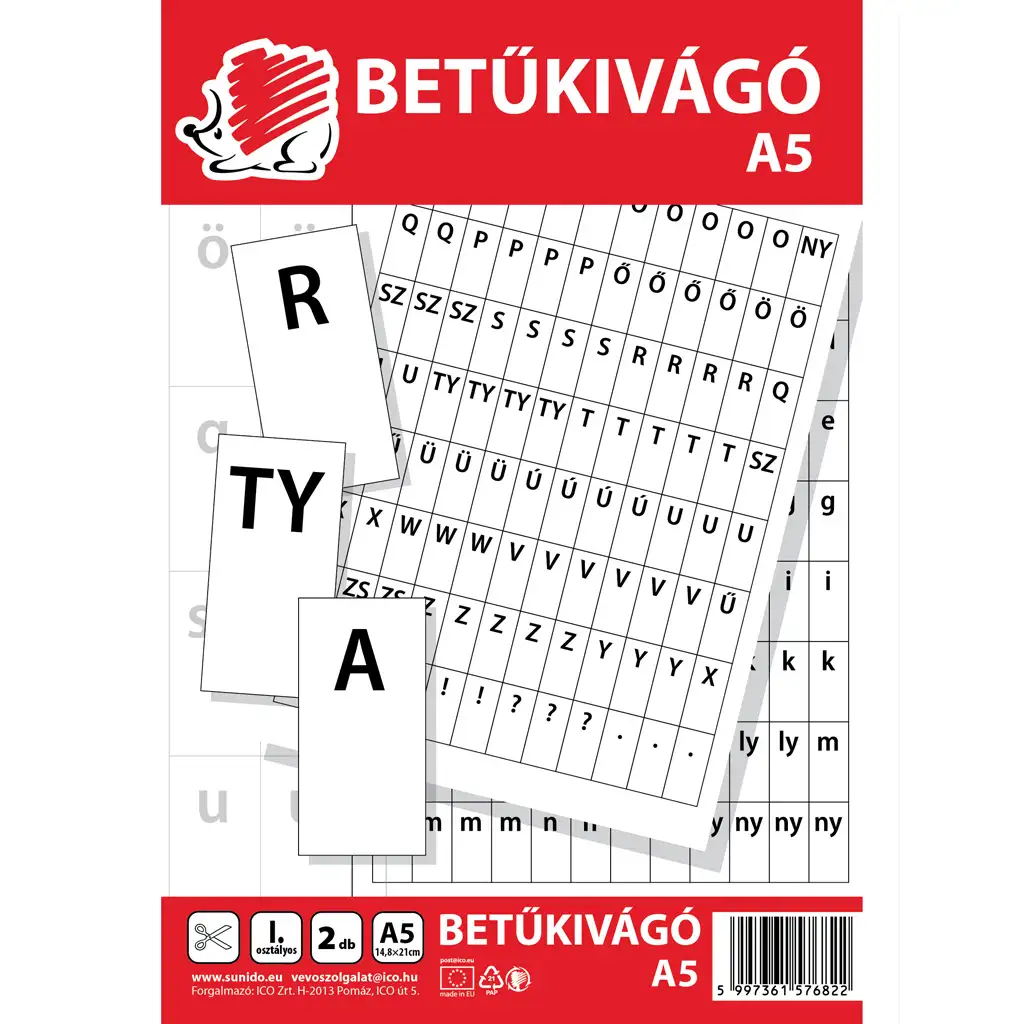 ICO: SÜNI izrezivač slova, format A/5, 2 lista