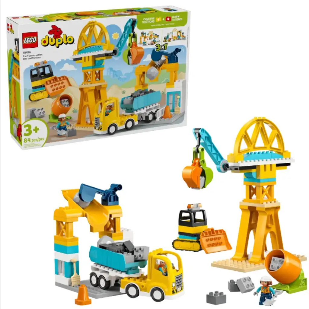 LEGO® DUPLO®: 3 u 1 gradilište i građevinske strojeve (10476)