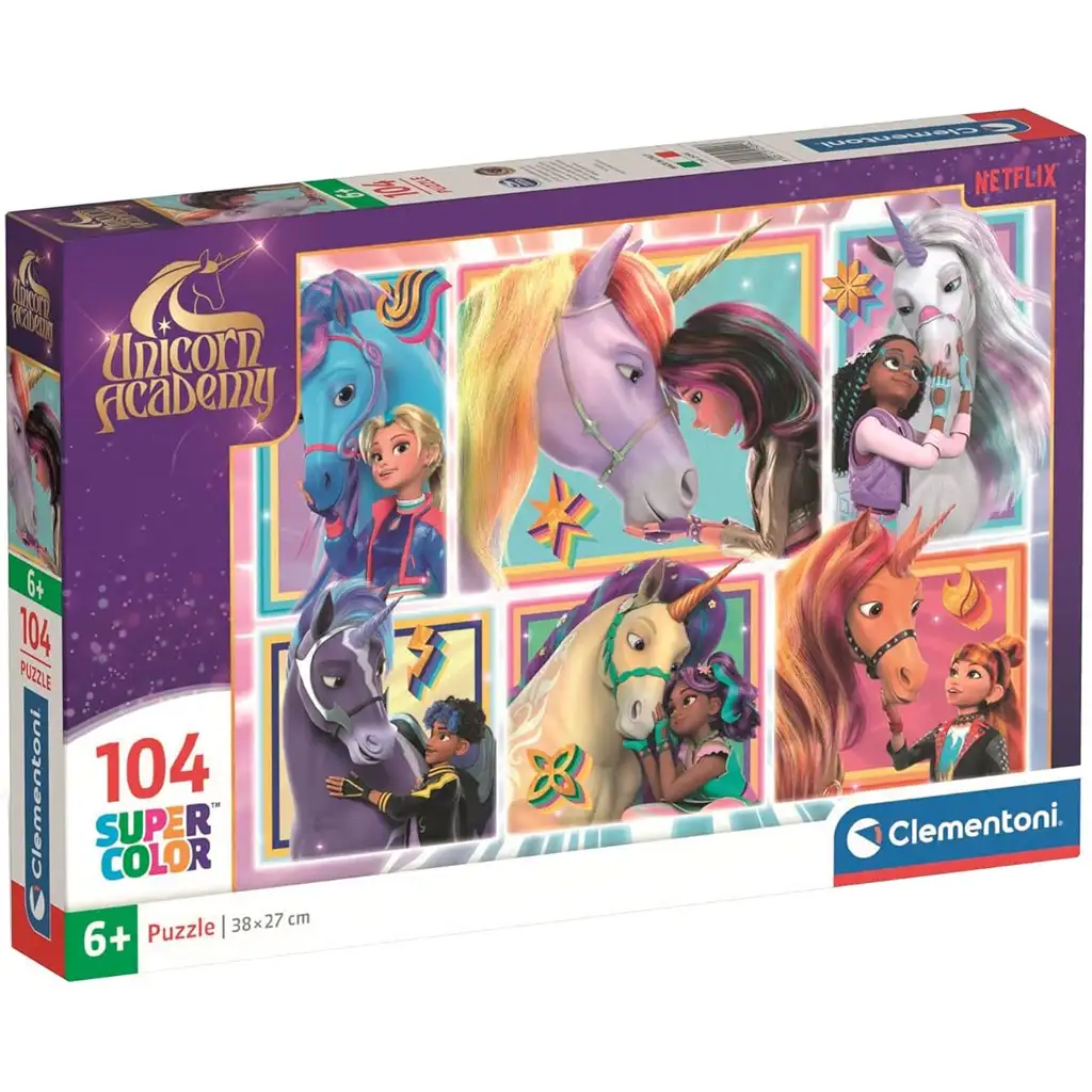 Unicorn Akademija zajedno s jednorozima 104-dijelni Supercolor puzzle - Clementoni