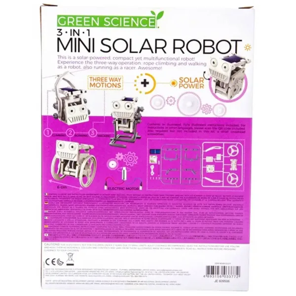3 u 1 Solarni Robot – Kretanje solarnom energijom, igra znanosti slika 2