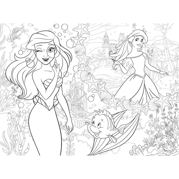 Ariel dva svijeta 2 u 1, Eco mini slagalica od 48 dijelova i bojanka 35x25 cm - Lisciani slika 3