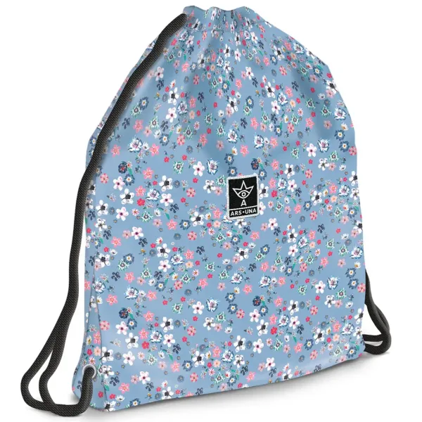 Ars Una: Pearl Blossom Blue cvjetna torba za tinejdžere, sportska torba 37,5x46cm slika 1