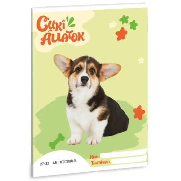Ars Una: Slatke životinje - Welsh Corgi karirani bilježnica A/5 27-32 slika 1