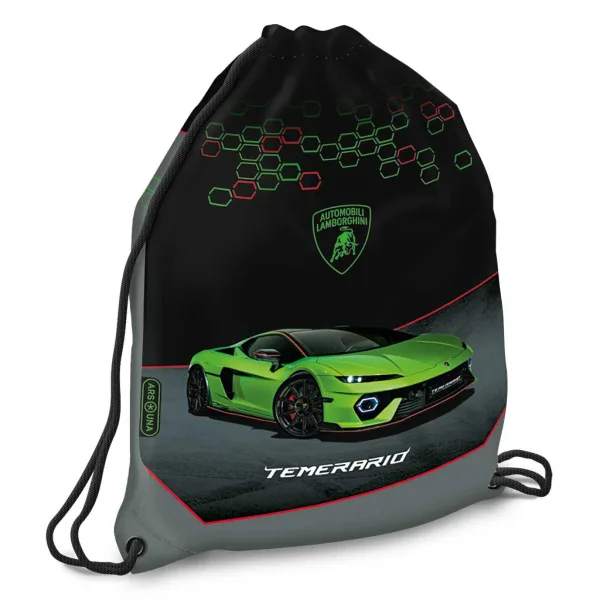 Ars Una: Zelena vrećica za tjelesni i sportska torba s motivom Lamborghinija 32x42 cm slika 1
