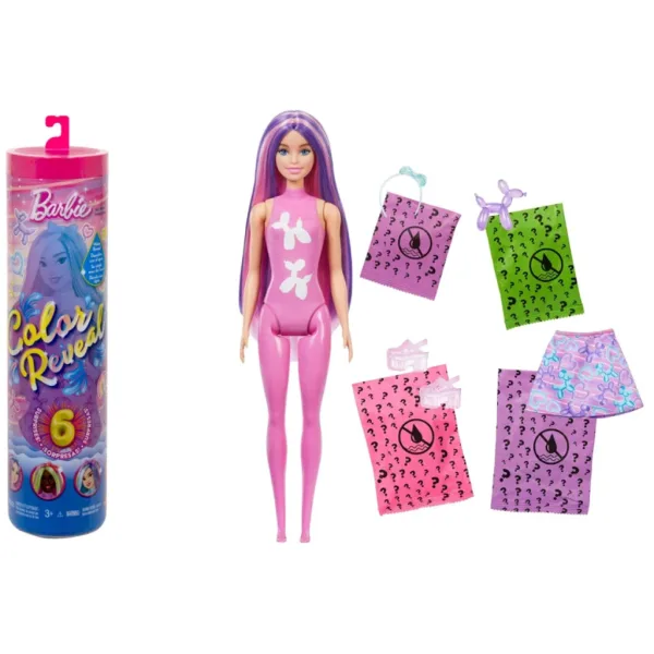 Barbie: Color Reveal lutka iznenađenja sa balonom psića - Mattel slika 3
