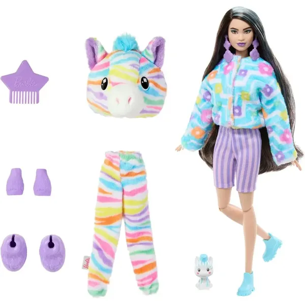 Barbie: Cutie Reveal Iznenađenje lutka - Zebra - Mattel slika 3