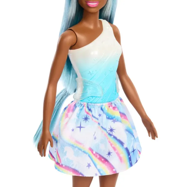 Barbie Dreamtopia: Jednorog lutka u plavoj haljini s duginim uzorkom - Mattel slika 4