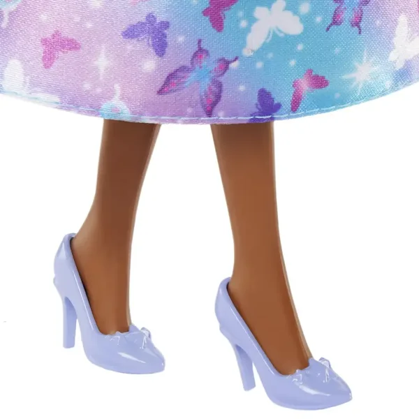 Barbie Dreamtopia: Princeza lutka u plavo-ljubičastoj haljini s leptirima - Mattel slika 4