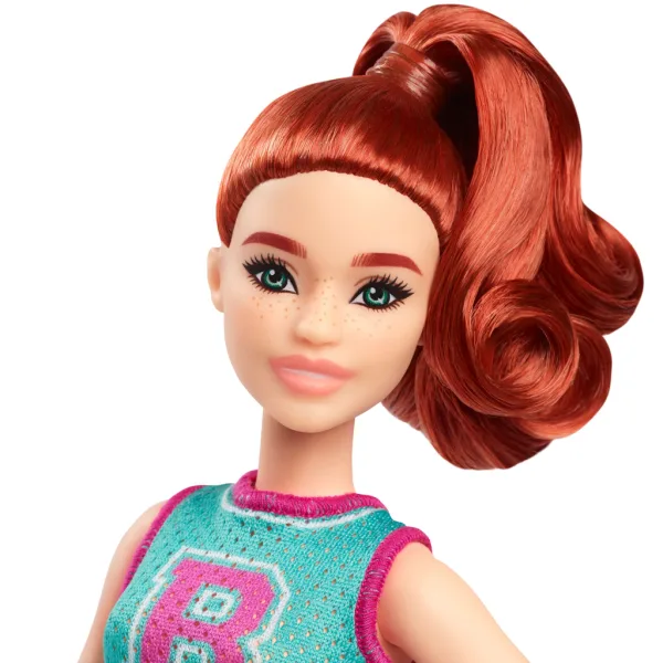 Barbie Fashionista moderna lutka s crvenom kosom u ljubičastoj suknji – Mattel slika 3