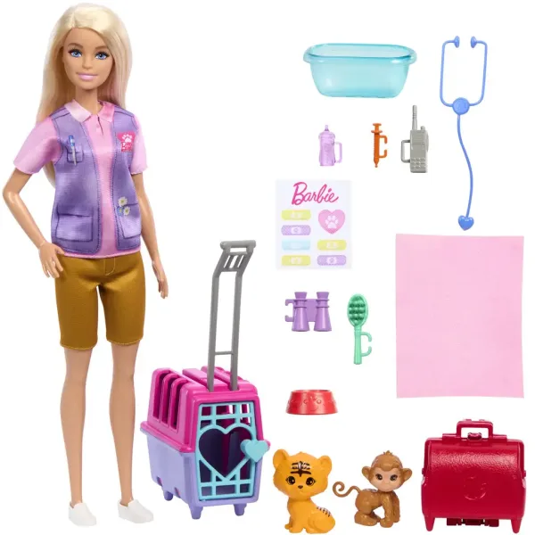 Barbie: Karijerna lutka spasiteljica divljih životinja s dodacima - Mattel slika 2