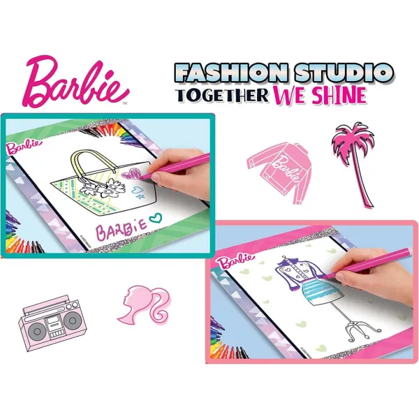 Barbie Zajedno Sijamo set za bojanje i oblačenje - Lisciani slika 3