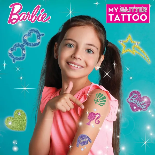 Barbie set za tetovaže s glitterom – Lisciani slika 3