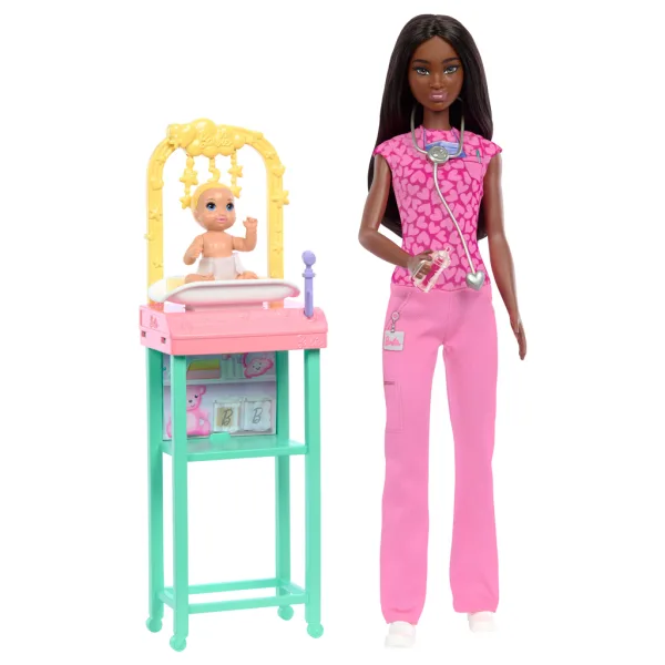 Barbie smeđokosa pedijatrica karijerna lutka set za igru - Mattel slika 2