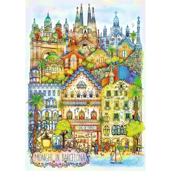 Barcelona u ponoć, puzzle od 1000 komada, Premium plus kvaliteta - Trefl slika 2