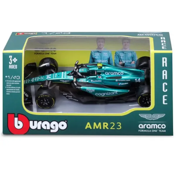 Bburago: Aston Martin AMR23 F1 trkaći automobil metalni model 1/43 (Fernando Alonso #14) slika 4
