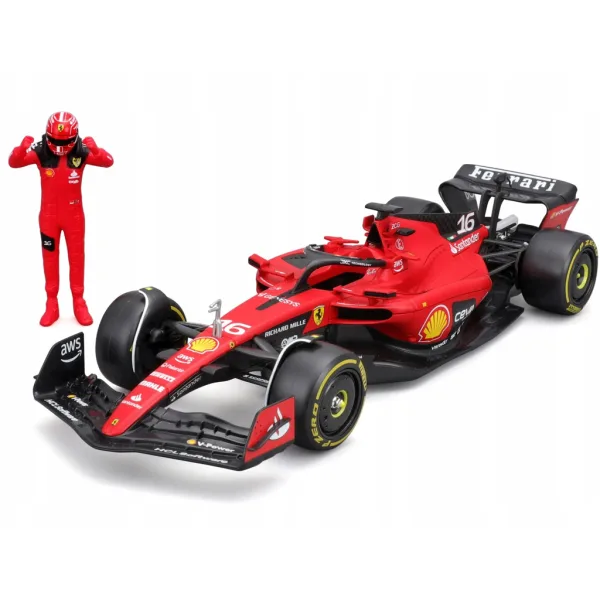 Bburago: Ferrari SF23 F1 trkaći automobil metalni model s vozačem 1/24 (Charles Leclerc #16) slika 2