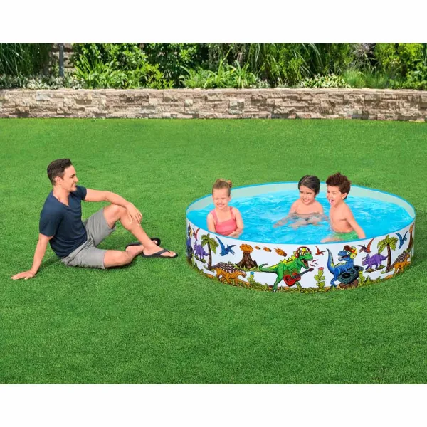 Bestway: Fill n Fun™ dinosaurus bazen s tvrdim zidovima Ø 183 x 38 cm slika 2