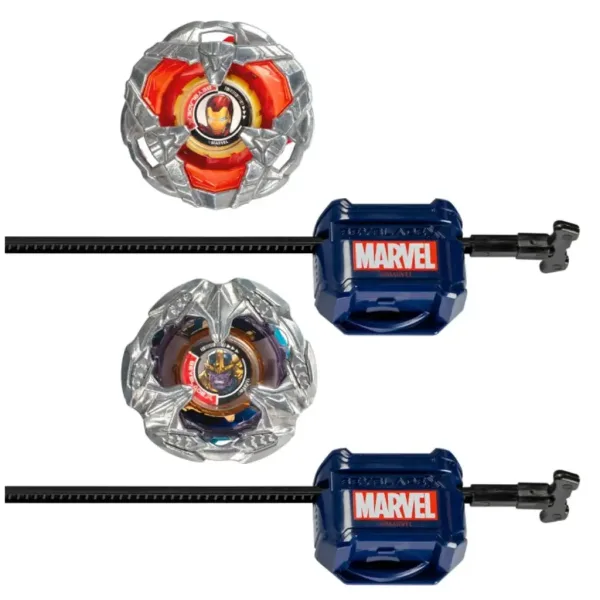 Beyblade X Marvel Collab: Iron Man vs. Thanos 4-80B X Venom 4-60B set za igru - Hasbro slika 2