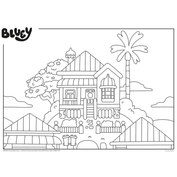 Bluey bajka za laku noć 2 u 1, puzzle od 24 dijela i bojanka 35x25 cm - Lisciani slika 3