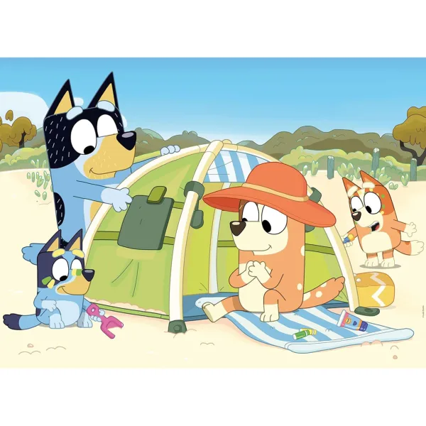 Bluey na odmoru 2 u 1, ekološki maxi puzzle od 24 dijela i bojanka 70x50 cm - Lisciani slika 2