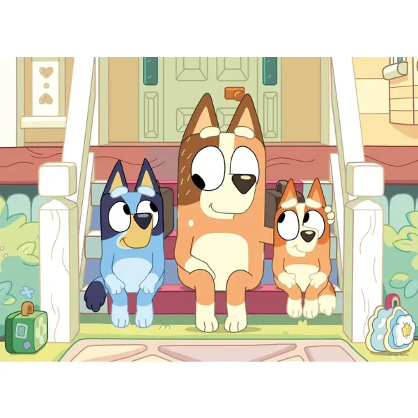 Bluey psići na stepenicama 2 u 1, puzzle od 24 dijela i bojanka 35x25 cm - Lisciani slika 2