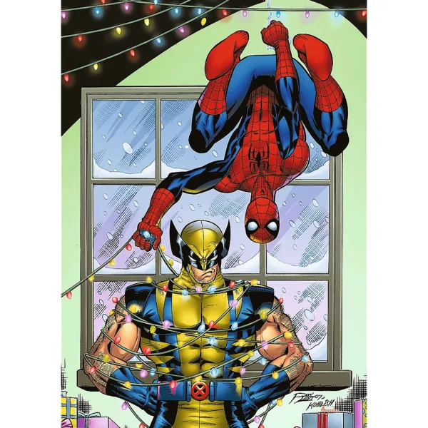 Božić Spider-Mana i Wolverine-a, premium plus kvaliteta slagalica od 1000 dijelova - Trefl slika 2