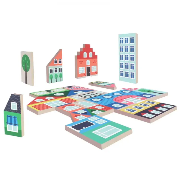 Building Blocks: Grad - Drveni set kockica za gradnju slika 3