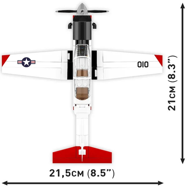COBI: Beechcraft T-6 Texan II crveno-bijela građevinska igračka (26625) slika 5