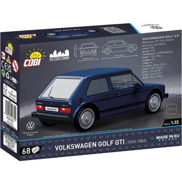 COBI: Volkswagen Golf GTI plavi set za gradnju (24615) slika 3