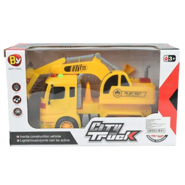 City Truck: Bager kamion s svjetlom i zvukom 20cm slika 6