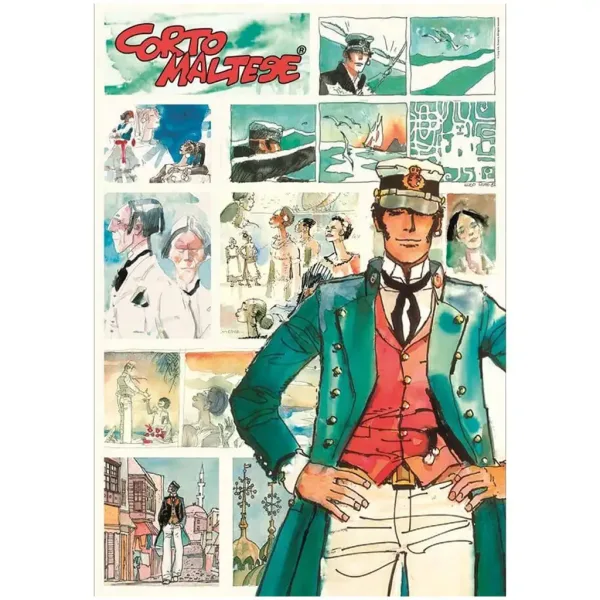 Corto Maltese stripovski HQC puzzle od 1000 dijelova s posterom - Clementoni slika 2