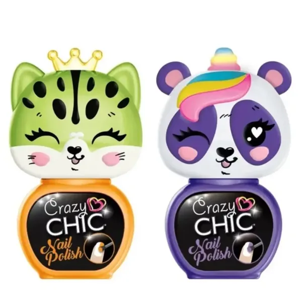 Crazy Chic: Lovely Nail lak za nokte s četkicom u obliku životinje, set od 2 komada - Clementoni slika 2