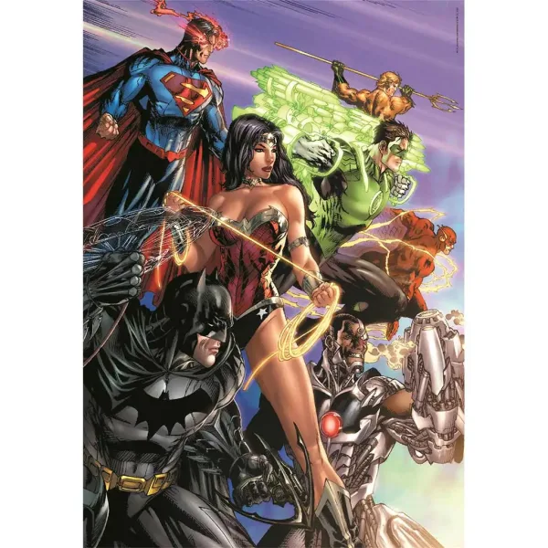 DC Comics: Liga pravde puzzle od 1000 komada, Compact, 50x70cm - Clementoni slika 2