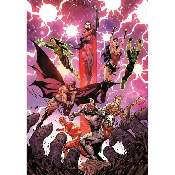 DC Comics: Liga pravde strip 1000-dijelni Compact puzzle 50x70cm - Clementoni slika 2