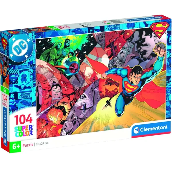 DC Comics Superman Supercolor slagalica od 104 dijela - Clementoni slika 1