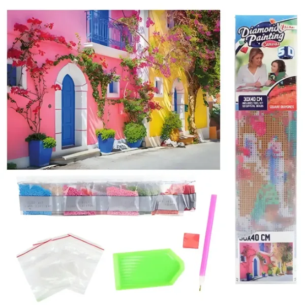 Dijamantna slagalica: Boje Grčke dijamantni set za slikanje 30x40cm slika 2
