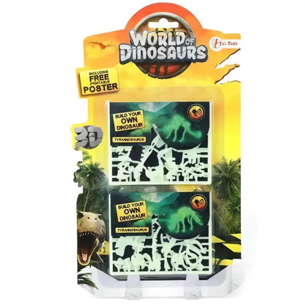 Svijetleća 3D slagalica s dinosaurima u raznim varijantama 1 komad slika 2