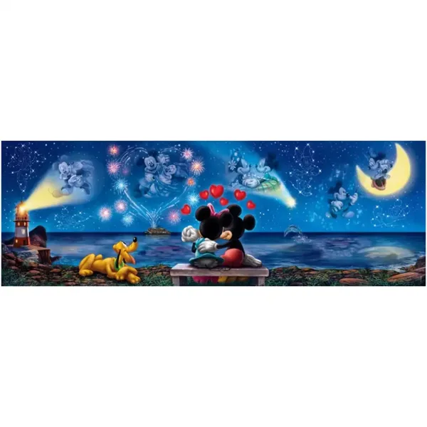 Disney+ - Mickey i Minnie čarobna noć 1000-dijelna panoramska slagalica s posterom - Clementoni slika 2