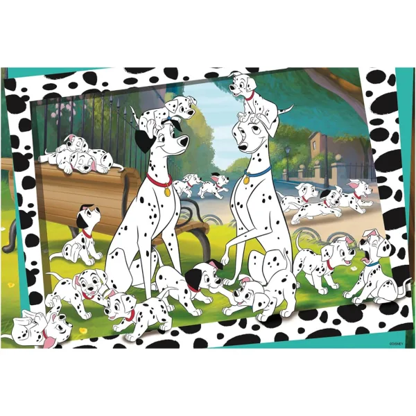 Disney 101 dalmatinaca 2 u 1, puzzle od 24 dijela i bojanka 50x35cm - Lisciani slika 2