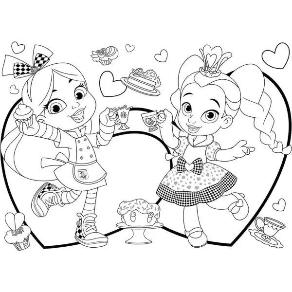 Disney Alisa u zemlji čudesa 2 u 1 maxi puzzle od 24 dijela i bojanka 70x50 cm - Lisciani slika 2