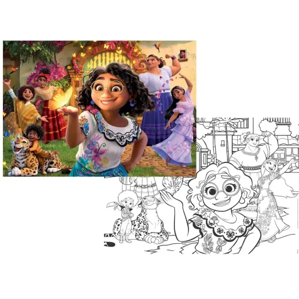 Disney Encanto 2 u 1, puzzle od 108 dijelova i bojanka 70x50 cm - Lisciani slika 2