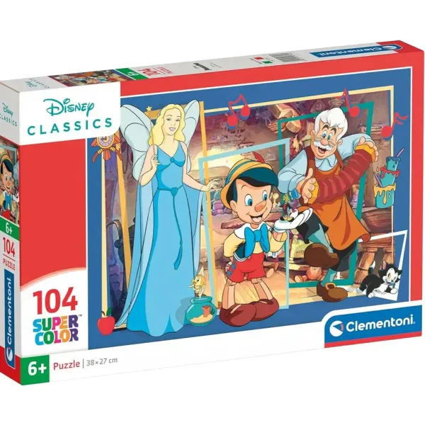 Disney Pinokio 104-dijelni Supercolor puzzle - Clementoni slika 1
