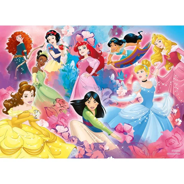 Disney Princeze 2 u 1, maxi slagalica 2x24 komada i bojanka - Lisciani slika 2