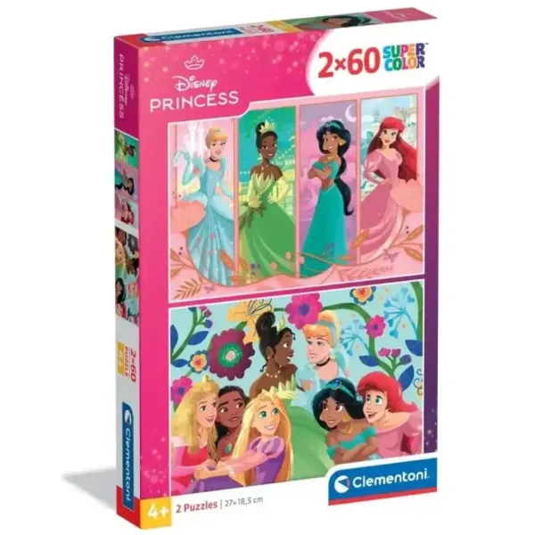 Disney+Princeze 2x60 komada Supercolor puzzle - Clementoni slika 1
