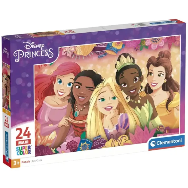 Disney+Princeze: Maxi Super Color Puzzle 24 komada - Clementoni slika 1