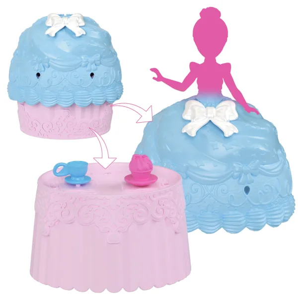 Disney Princeze: Mini cupcake iznenađenje lutka 1 kom - Mattel slika 2