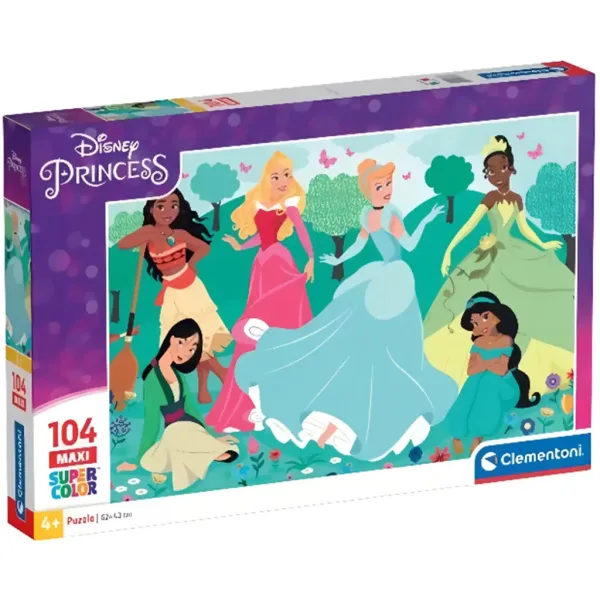 Disney+Princeze prijateljice 104-dijelna maxi supercolor slagalica - Clementoni slika 1