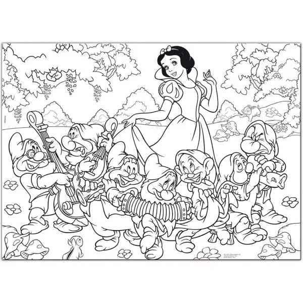 Disney Snjeguljica 2 u 1 maxi slagalica od 150 dijelova i bojanka 70x50 cm - Lisciani slika 2